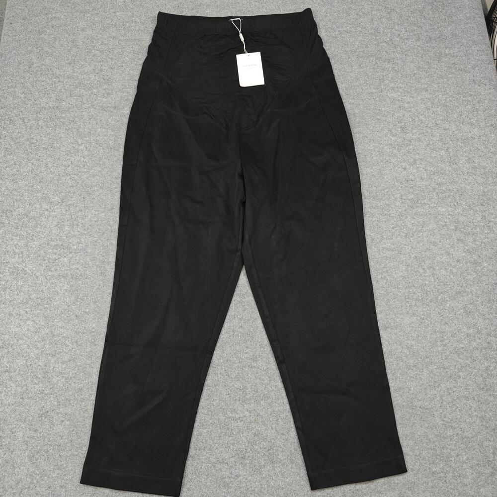 Seraphine Pants Womens 14 Black Jersey Maternity Pull On Work Stretch Career